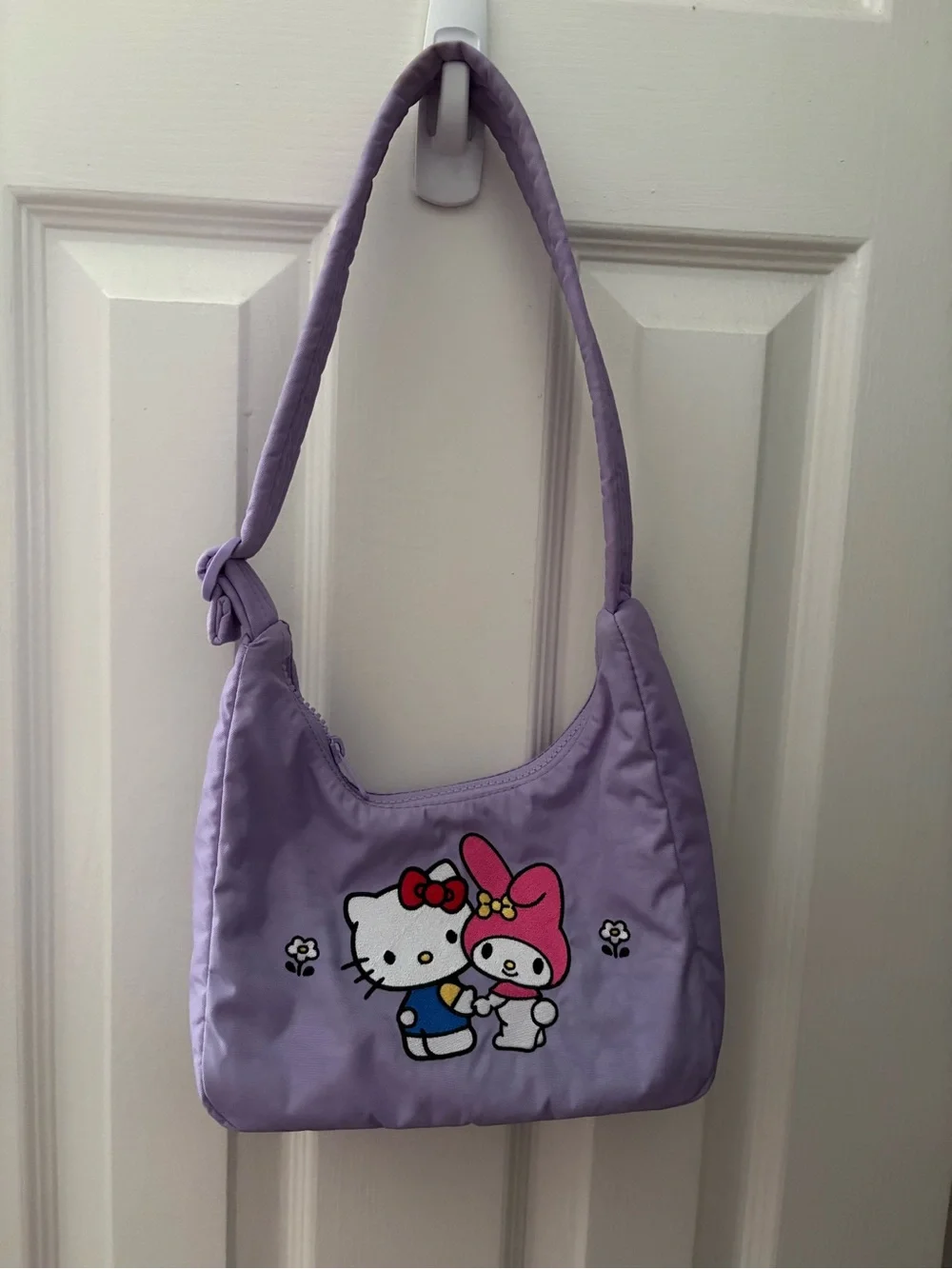 Hello Kitty Lavender Shoulder Bag - Cute Character Tote